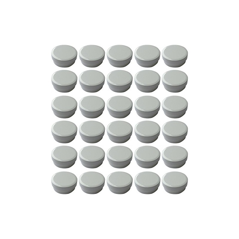FRUEHES FORSCHEN 30 Salbendosen flach, 25ml Inhalt, weiß