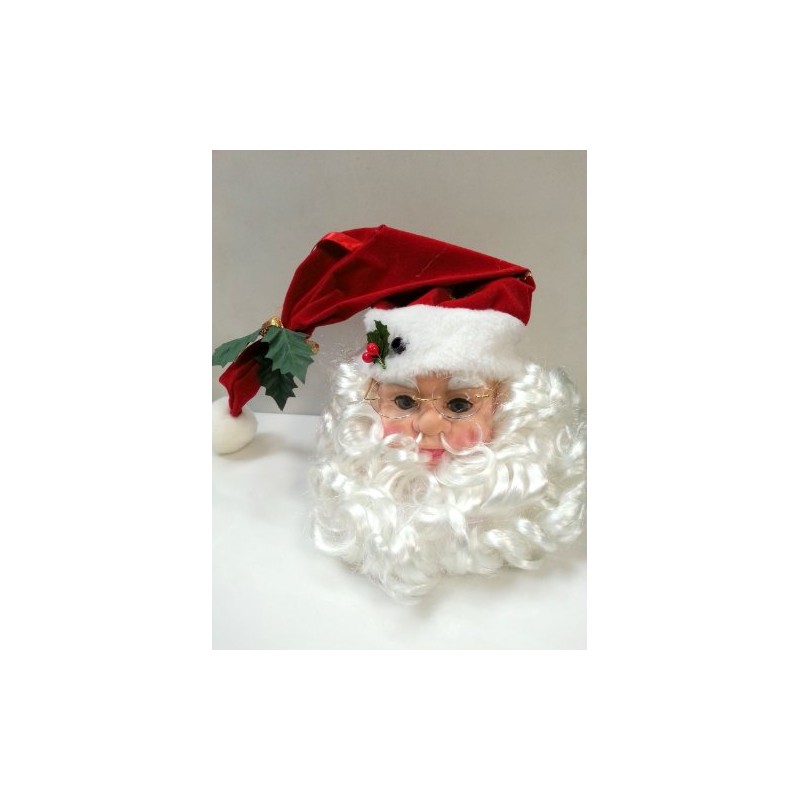 Santa Claus Decorative Head - Classic Plastic Santa Claus Head