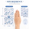 Blue Face Gems Stickers Face Jewels with Star Heart Music
