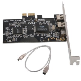 Gorise 2.5Gbps PCI-E PCI Express FireWire 1394a IEEE 1394 Controller Card with FireWire Cable, 800Mbps Desktop HD Image Capture Card for Video, Audio Transmission