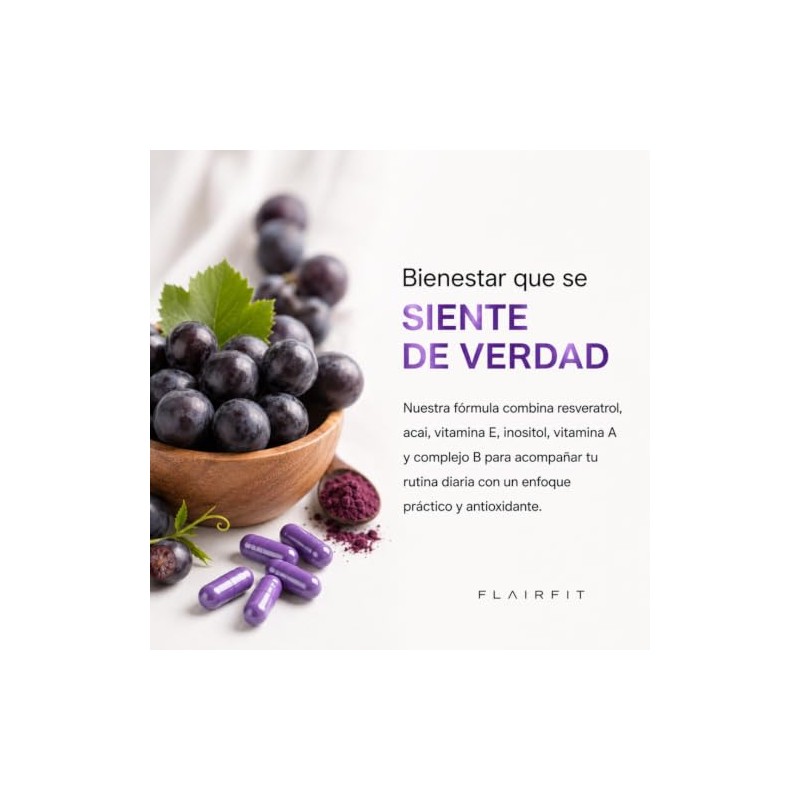 Resveratrol Suplemento Alimenticio, 45 Cápsulas