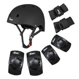 JBM Child & Adults Rider Series Protection Gear Set for Multi Sports Scooter, Skateboarding, Roller Skating, Protection for Beginner to Advanced, Helmet, Knee and Elbow Pads with Wrist Guards