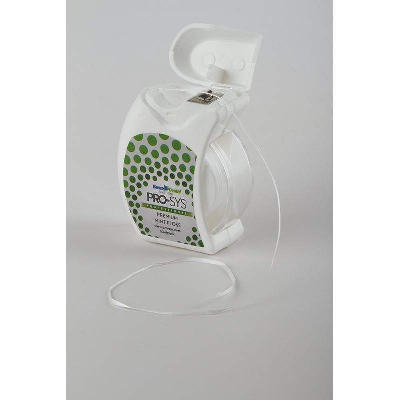 PRO-SYS® Premium Mint Dental Floss, Shred-Resistant, Removes Plaque & Food,
