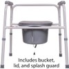Carex 3-in-1 Folding Bedside Commode with 14 Pack Commode Liners