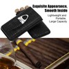 Cigar Case Portable Black Large Capacity PU Leather Caiman Pattern