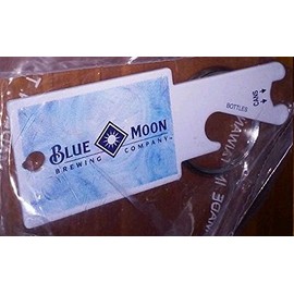 Blue Moon Keychain Dual Function Bottle Opener