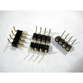 MODDIY RGB 5V LED Light Strip 3Pin Male Female 90 Angled Connector Pack of 4 ARGB MOBO