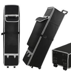 NVAAV 10 x 10 x 48in Canopy Roller Bag for Pop Up Canopy Tent with Sturdy Handles and Pocket, Wheeled Storage Bag for 10 x 10 Canopy Tent, Tent Bag Replacement Part, 800D Waterproof Oxford Fabric