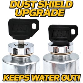 HD Switch Starter Ignition Key Switch Replaces Kubota 66101-55200 66101-55202 w/ 4 Keys & Free Carabiner - Fits G1700, G1800, G1900, G2000, G2160, G2460