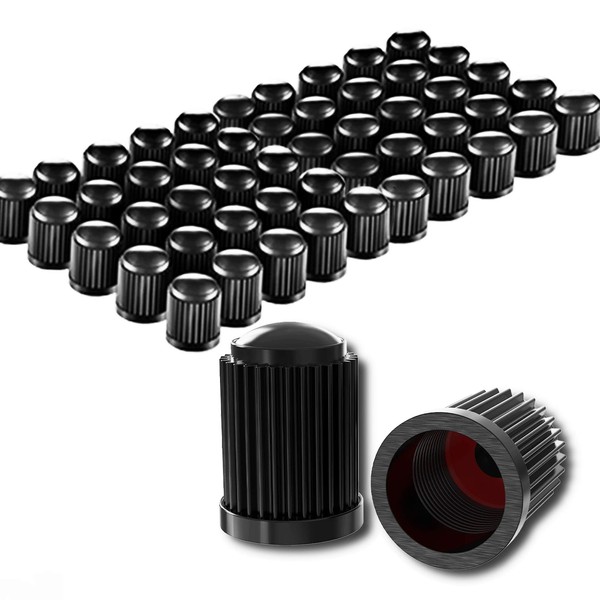 CKAuto 50 Pack Tire Valve Caps, Plastic Valve Stem Caps