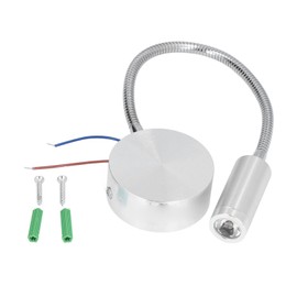 LED Spotlight 3W 4000K Work Reading Wall Light Aluminum with Gooseneck for Indoor Office School 85‑265V