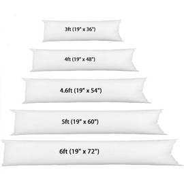 HOMES-LINEN Bolster Pillow Extra Filled 100% Virgin Hollow Fibre Bolster Pillows for Maternity Nursing Back and Neck Support (3FT - Single)