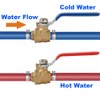 (6 Pack) TMKOOL 1/2 inch Pex Shut-off Ball Valve for