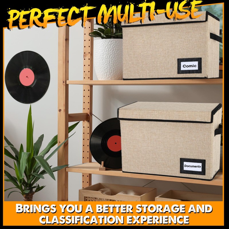 Chuangdi 6 Pcs Comic Book Storage Boxes, Back to School