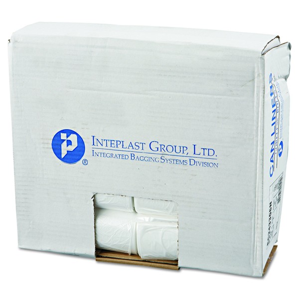 Inteplast EC243306N 12-16 Gallon Capacity, 33" Length x 24" Width x 6 Micron Thickness, Natural Color, High-Density Commercial Coreless Roll Can Liner (Case of 20 Roll, 50 Bags per Roll)