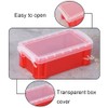 Dtlecyj Small Plastic Storage Box with Lid 3 Pcs Clear