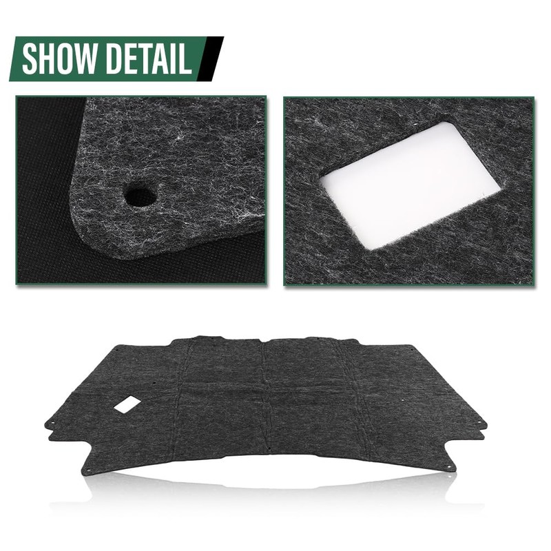 LQI Hood Insulation Pad with Clips Compatible with Dodge Ram