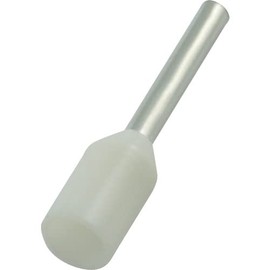 TRUSCO FT0508-W Ferrule Crimp Terminals with Insulated Sleeves, 0.5-8, 100 Pieces