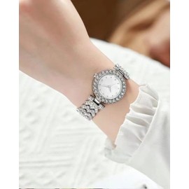 CIVO Damen Uhr Silber Analog: Mode Kleid Designer Armbanduhr - Business Wasserdicht Set für Frauen Mädchen Geschenk