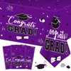 3 Pcs Graduation Tablecloth - Congrats Grad Table Cloth for