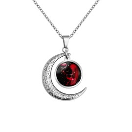 LEJAHAO Zodiac Sign Necklace Women Men with Charms Pendant Constellations Zodiac Sign Moon Star Rapper Luna Fashion Jewellery Necklace Simple Hip Hop Medallion Zodia Necklace Chains for Men Boys,