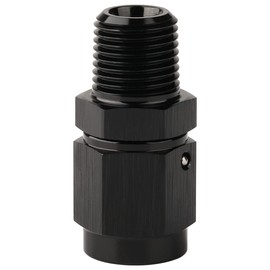 Podavelle 3AN Female Flare Swivel to 1/8 NPT Pipe Male Adapter Fitting Union Straight Aluminum Black