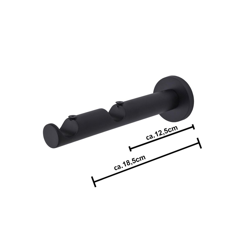 MDEKOR Wall Bracket 2-Track Black Matt P Wall Bracket with