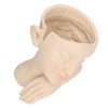 Face Flower Pot Sleeping Girl High Density Resin Drainage Hole