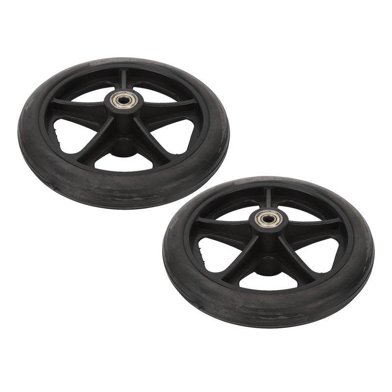 2pcs Replacement Wheel Professional Black Safe PU Front Wheel Accessory