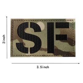 MOONIKONI 2x3.5 Infrared IR Security Forces Patch SF Patch Tactical Vest Patch Hook-Fastener Backing (Camo)