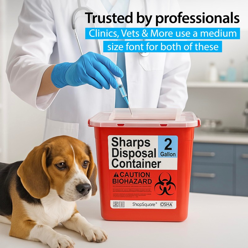 Sharps Containers for Home Use 2 Gallon (3-Pack) - Needle