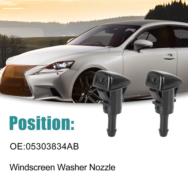 ACROPIX 05303834AB Windshield Window Washer Sprayer Nozzle Fit for Jeep