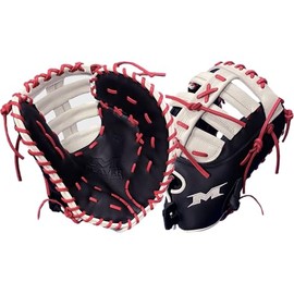 Miken | Players Series Slowpitch Softball Glove | Sizes 13" | First Base Mitt | LHT | Black/White