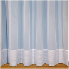John Aird Sarah - Plain White Net Curtain With Envelope Base - Width Sold By The Metre Drop: 63" (160cm)