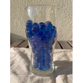 FAIRY TAIL & GLITZER FEE Marbles Lapis Admiral Blue Glass Balls 16 mm Large Marble Game Marble Plant Decoration Marble Run Decoration