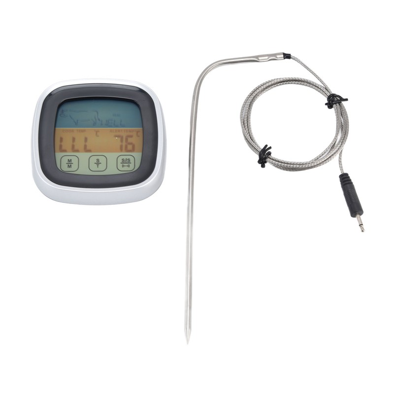 Digital Meat Thermometer Waterproof Stainless Steel Food Thermometer with BBQ