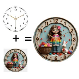 Library Silent Wall Clock 30x30cm Round Glass for Quiet Spacessheet size: 12 in, color: White