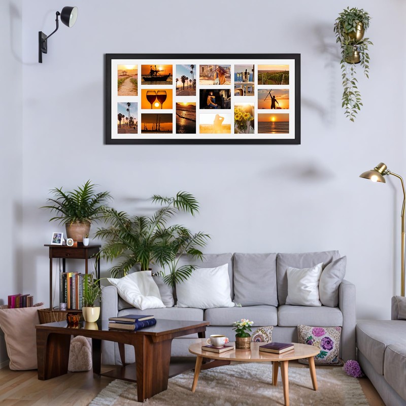 MEBRUDY 4x6 Collage Picture Frames with 15 Openings, 2 Pack
