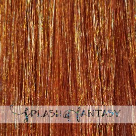 40" Hair Tinsel 100 Strands (Sparkle Copper)