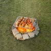 REDCAMP 13.6" Small Folding Campfire Grill, 304 Stainless Steel Firepit