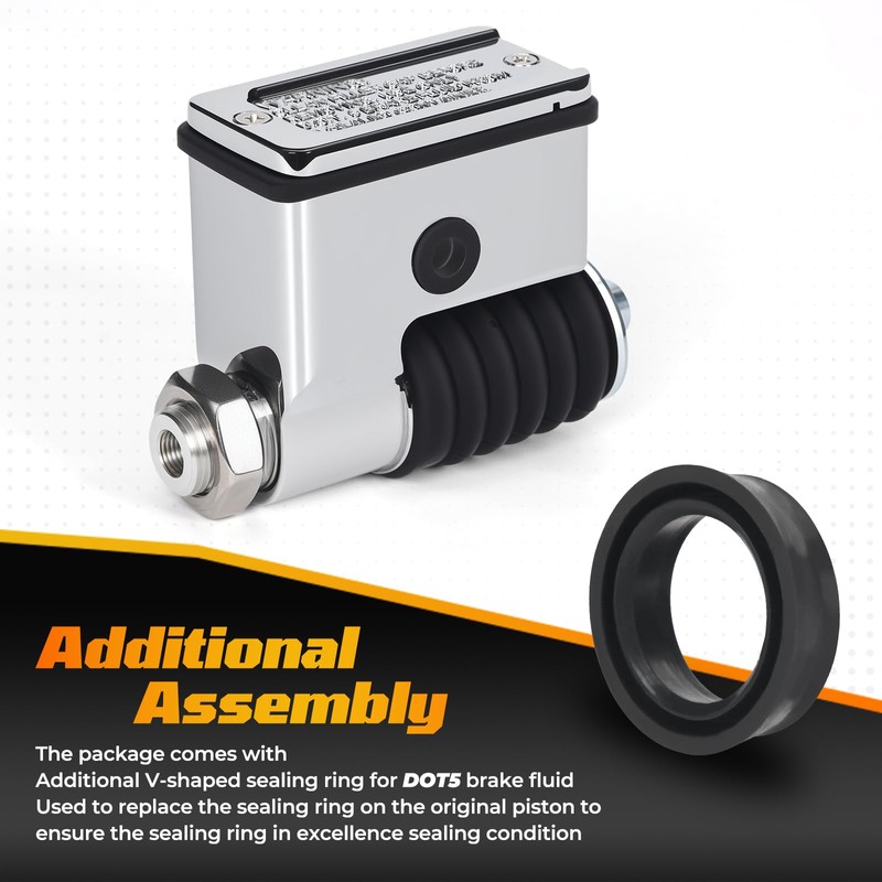 Atesilor 11/16" Rear Brake Master Cylinder Assembly with Nut Compatible