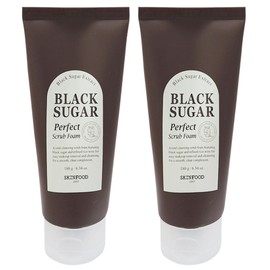 Skinfood 스킨푸드 블랙슈가 퍼펙트 스크럽 폼 180g 2개 Skin Food Black Sugar Perfect Scrub Foam 180g 2pcs