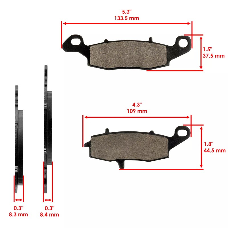 Caltric Brake Pads for Kawasaki ZX1100 GPZ1100 1995 1996 1997