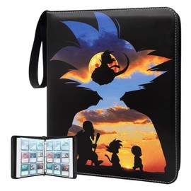 Anime Trading Card Binder for Cards, 9 Pocket with 60 Sleeves up to 1080 Cards One Piece TCG Card Binder, Waterproof Card Storage Book, Trading Cards Display Case