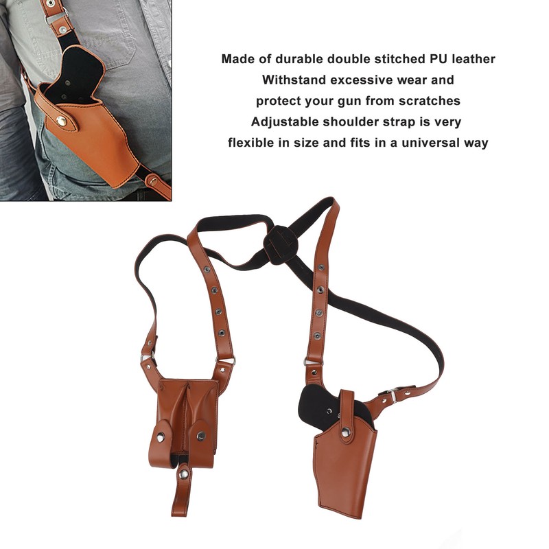Shoulder Shooting Tool Bag PU Leather with Adjustable Shoulder Strap