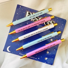 sesameless Star Sign Pen Set 5 PCS Zodiac Horoscope Astrology Ballpoint Pens Birthday Gifts for Friends Teacher School Office Supplies (Pisces)