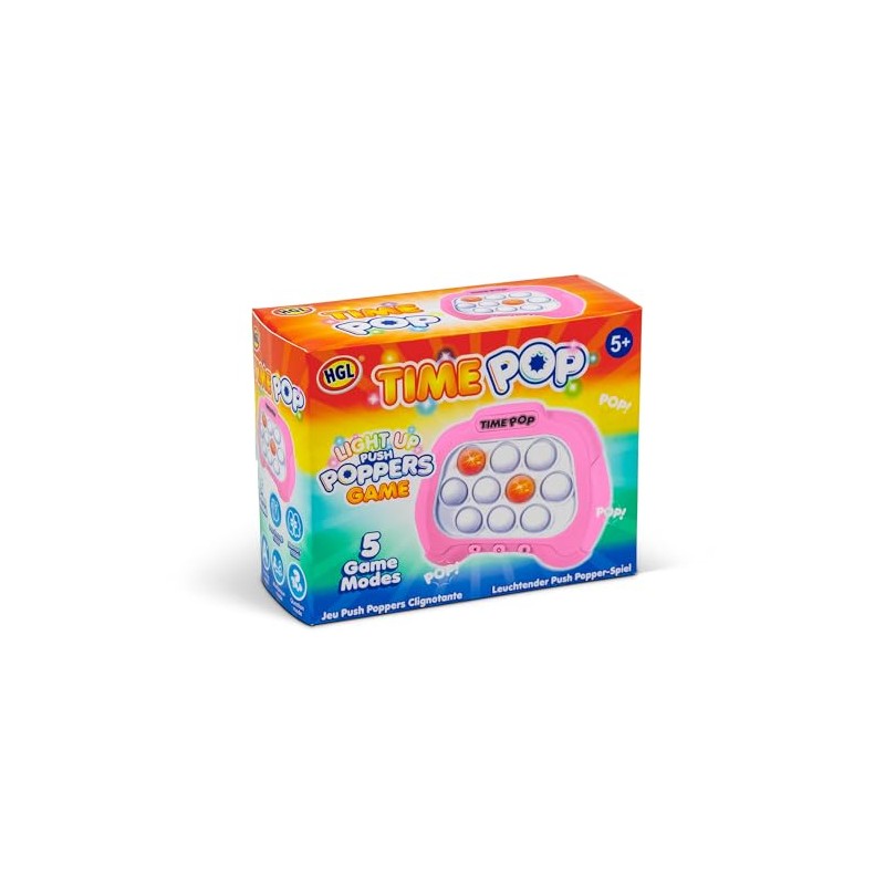 HGL SV21723 TIME POP Light UP Push Popper Game-Pink, Medium