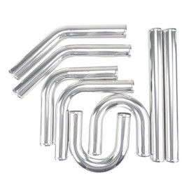 PHILTOP 2.5" Universal Aluminum Turbo Intercooler Pipe Kit (32 PCS) – 27"x7"x2.5" Core, 63mm Inlet/Outlet, High-Flow Bar-and-Plate Design for Diesel & Gas Engines