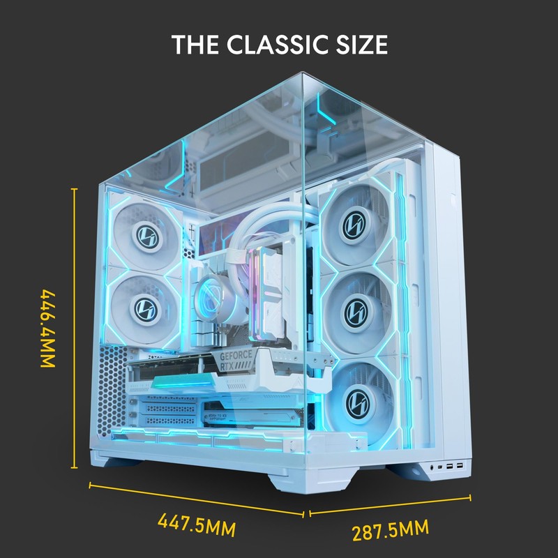 Lian Li O11Vision Compact White-Steel-Tempered Glass ATX Mid Tower Computer