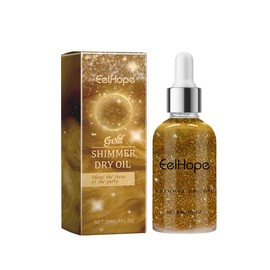 EelHope ball Body Shining Oil Lavender Makeup Cosmetics Shining Moisturizing Shimmer Glitter Moisturize Moisturizer - Color: Gold
